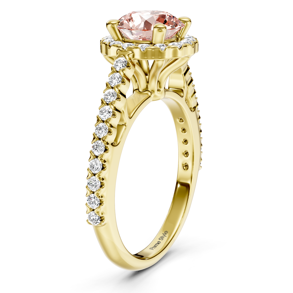 1.35-4.35 CT Round Cut Fancy Pink Diamonds - Engagement Ring
