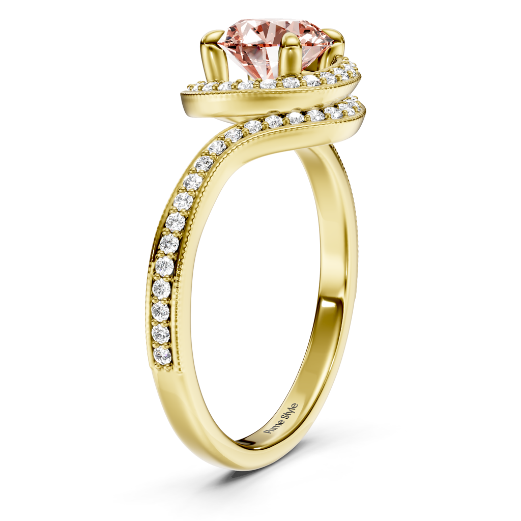 1.25-4.25 CT Round Cut Fancy Pink Diamonds - Engagement Ring