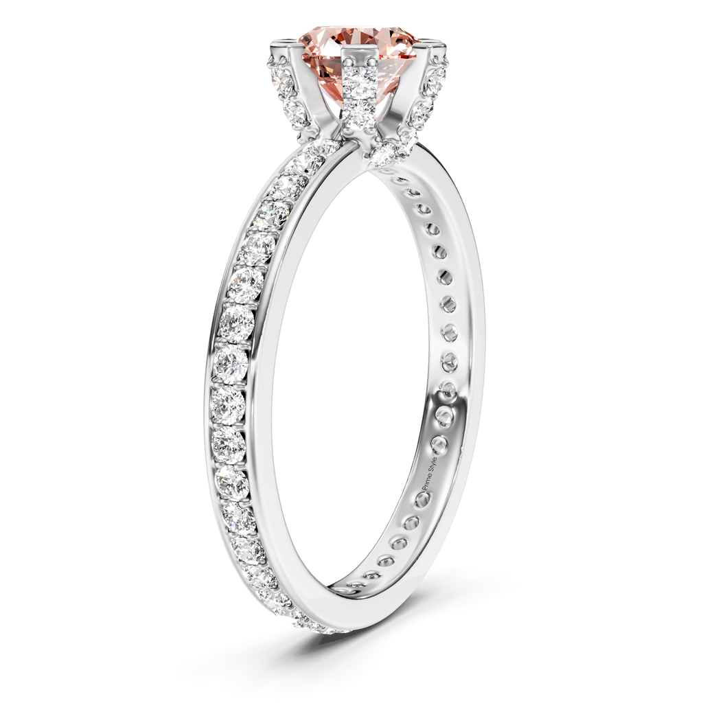 1.55-4.55 CT Round Cut Fancy Pink Diamonds - Engagement Ring