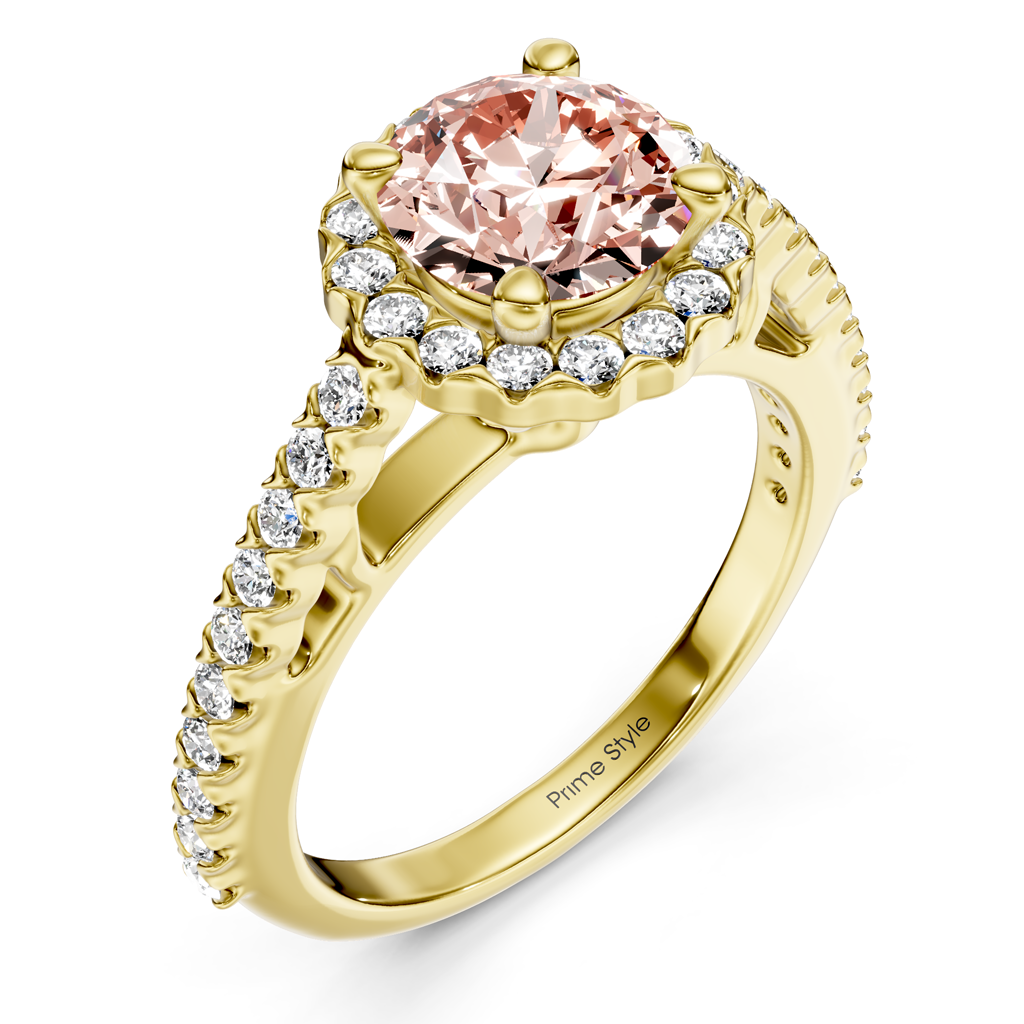 1.35-4.35 CT Round Cut Fancy Pink Diamonds - Engagement Ring