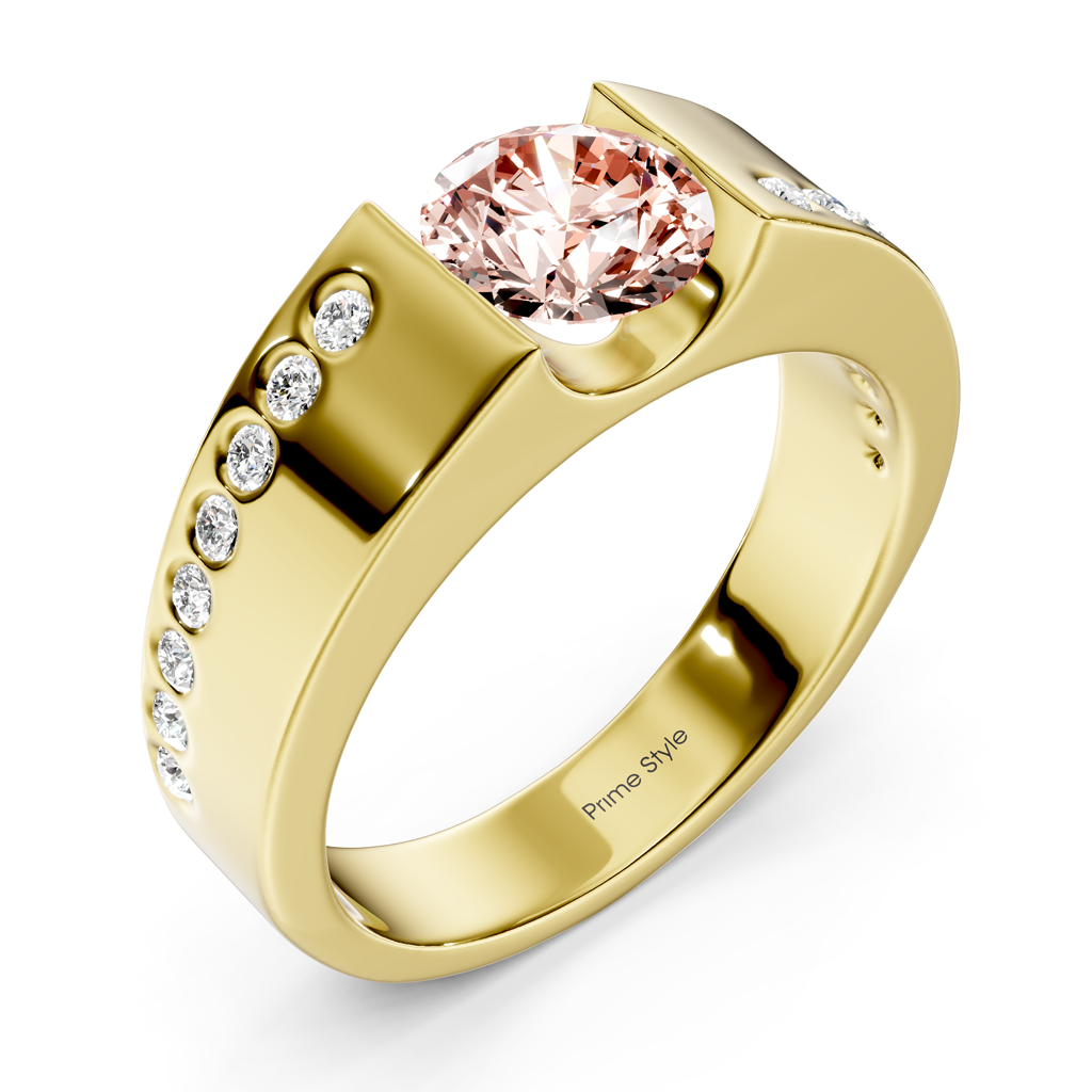 1.20-4.20 CT Round Cut Fancy Pink Diamonds - Engagement Ring