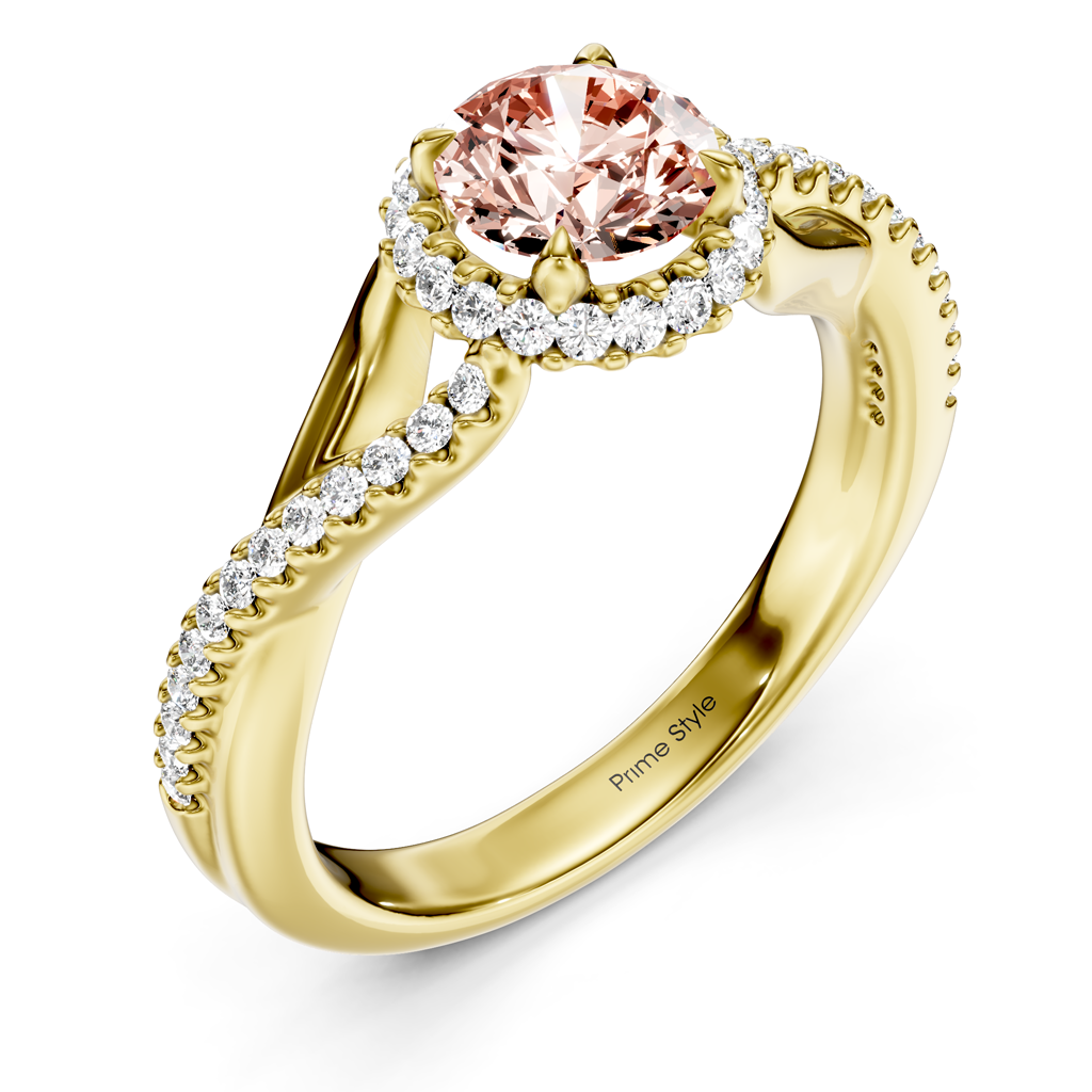 1.25-4.25 CT Round Cut Fancy Pink Diamonds - Engagement Ring