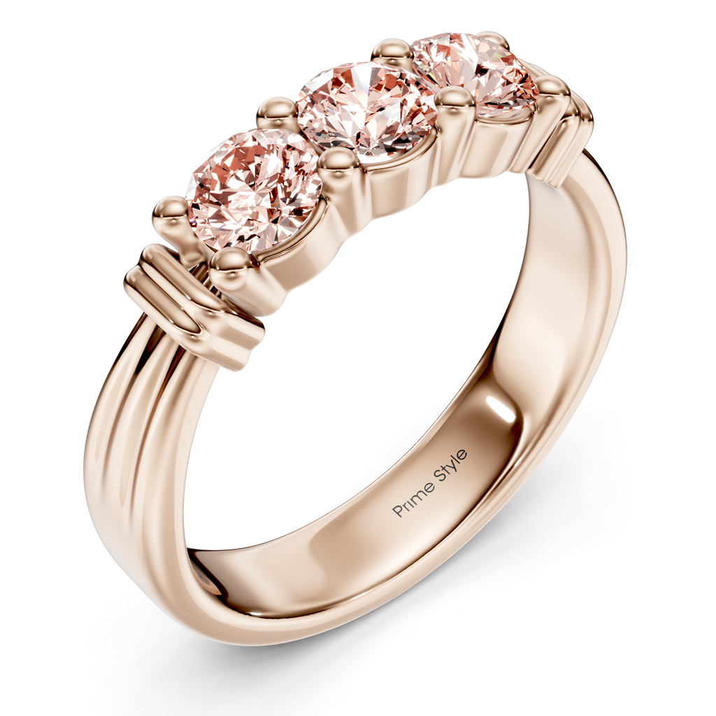 1.55-4.55 CT Round Cut Fancy Pink Diamonds - Engagement Ring