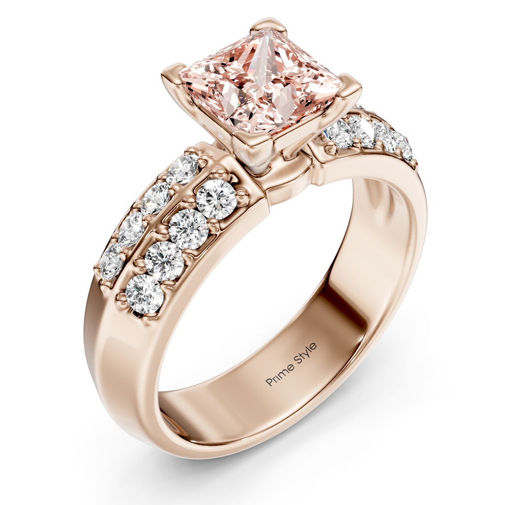 1.35-4.35 CT Round Cut Fancy Pink Diamonds - Engagement Ring