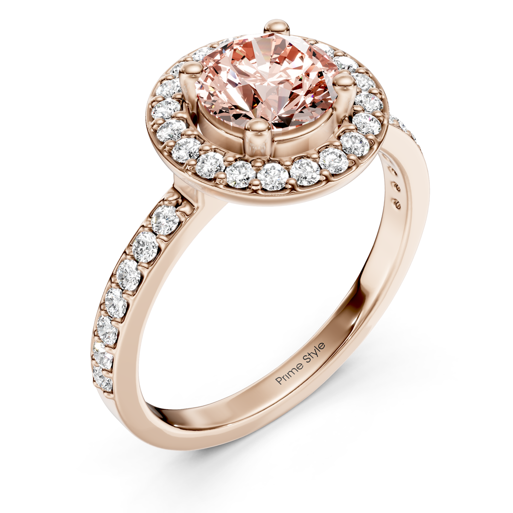 1.35-4.35 CT Round Cut Fancy Pink Diamonds - Engagement Ring