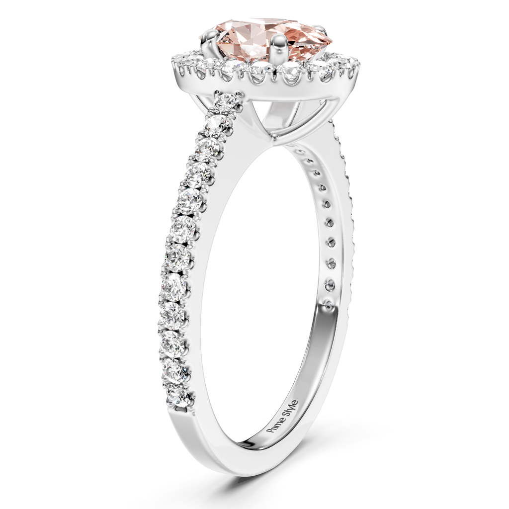 1.37-4.37 CT Oval &amp; Round Cut Fancy Pink Diamonds - Engagement Ring