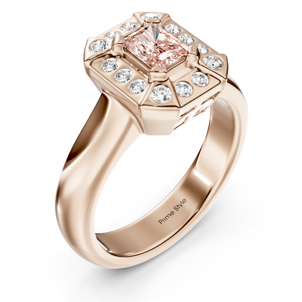 1.16-4.16 CT Radiant &amp; Round Cut Fancy Pink Diamonds - Engagement Ring