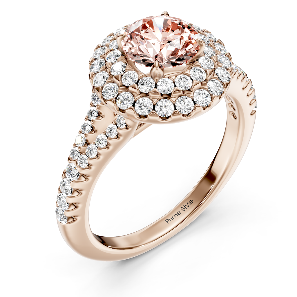 1.49-4.49 CT Round Cut Fancy Pink Diamonds - Engagement Ring