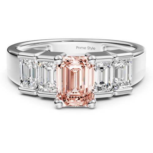 2.30-5.30 CT Emerald Cut Fancy Pink Diamonds - Engagement Ring