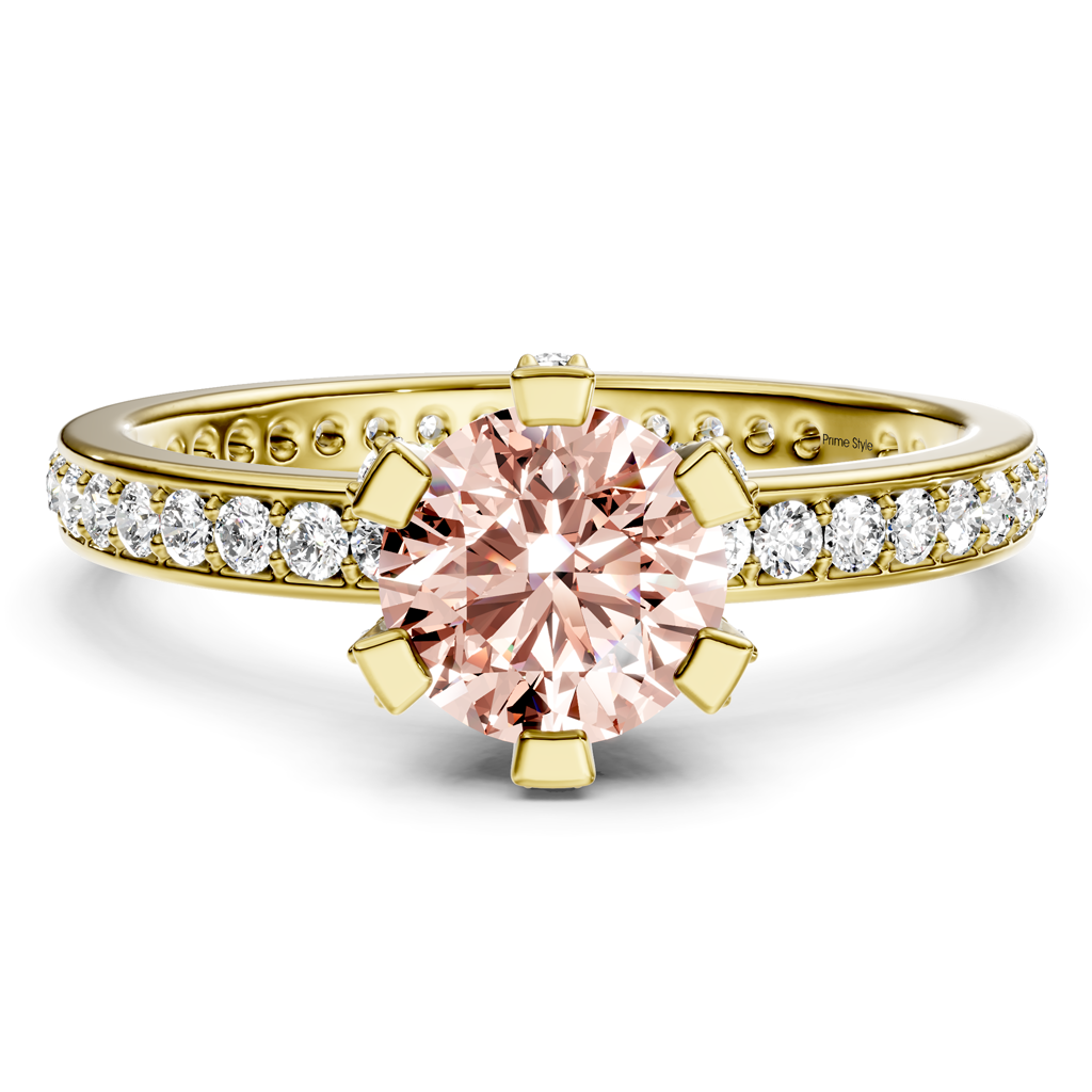 1.55-4.55 CT Round Cut Fancy Pink Diamonds - Engagement Ring