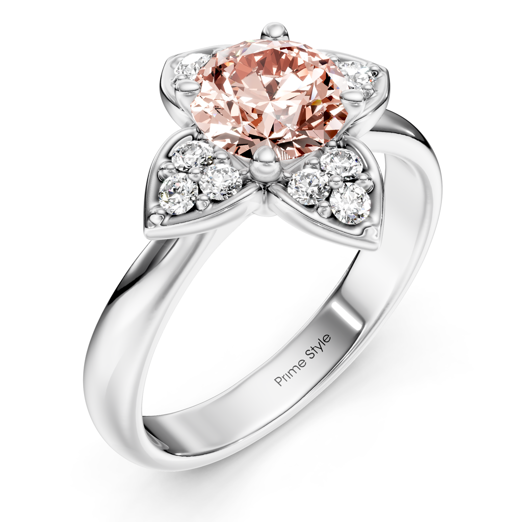 1.20-4.20 CT Round Cut Fancy Pink Diamonds - Engagement Ring