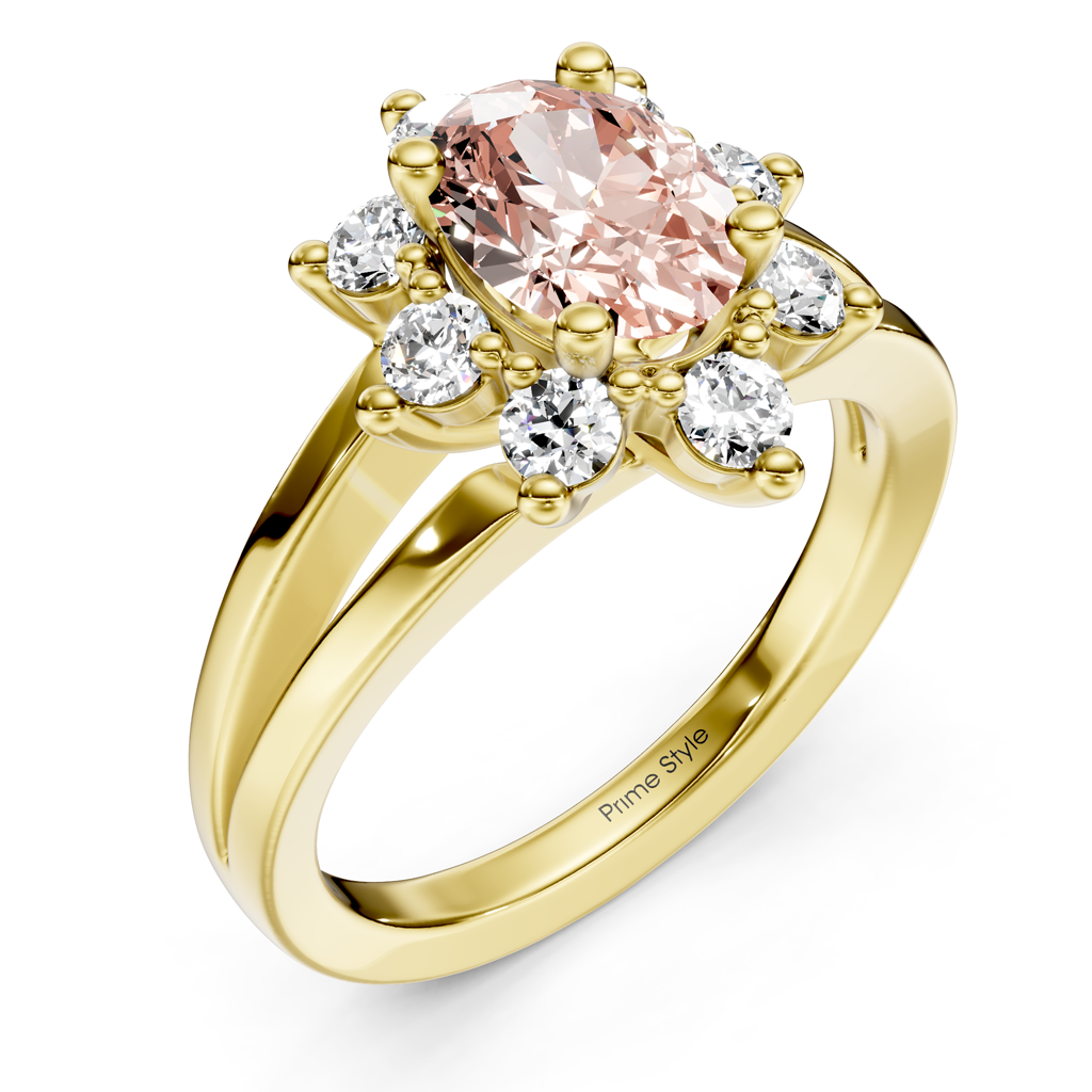 1.40-4.40 CT Oval &amp; Round Cut Fancy Pink Diamonds - Engagement Ring