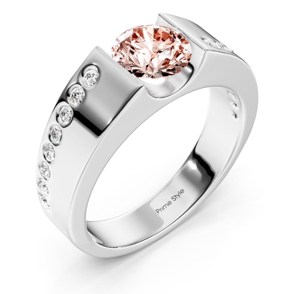 1.20-4.20 CT Round Cut Fancy Pink Diamonds - Engagement Ring