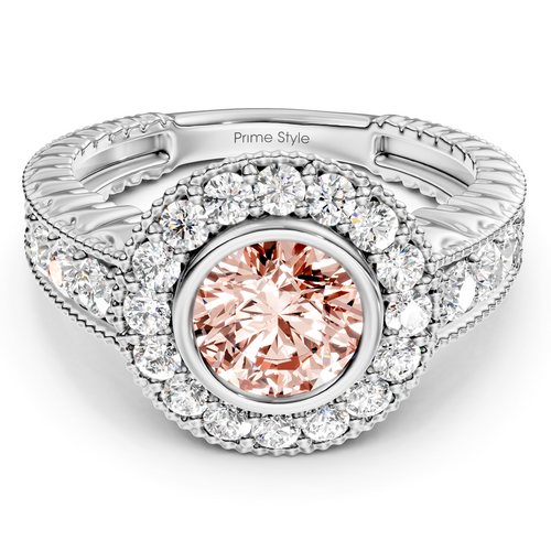 1.50-4.50 CT Round Cut Fancy Pink Diamonds - Engagement Ring