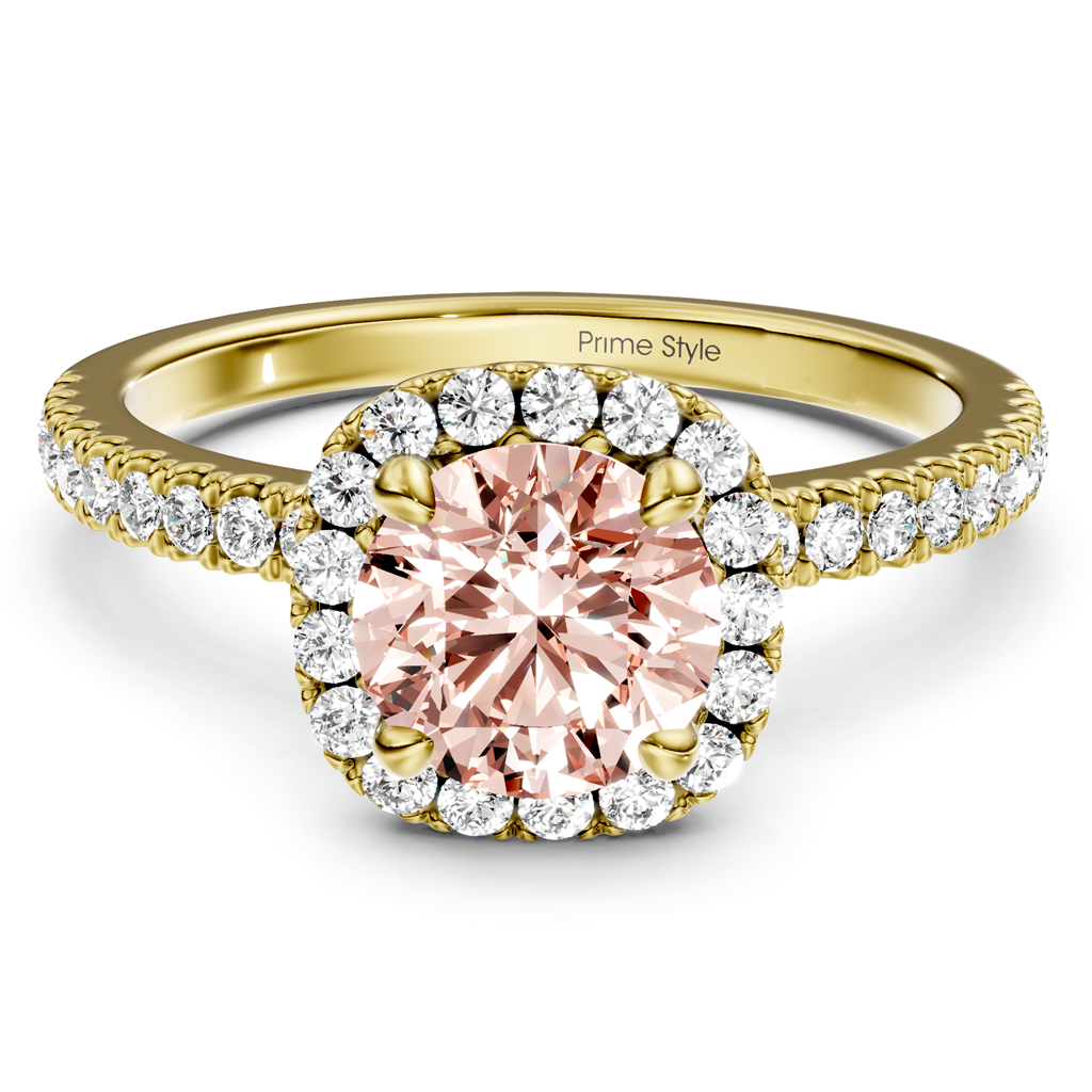 1.40-4.40 CT Round Cut Fancy Pink Diamonds - Engagement Ring
