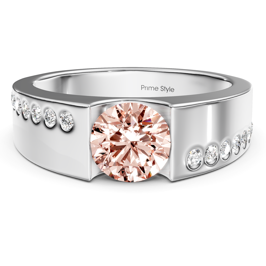 1.20-4.20 CT Round Cut Fancy Pink Diamonds - Engagement Ring