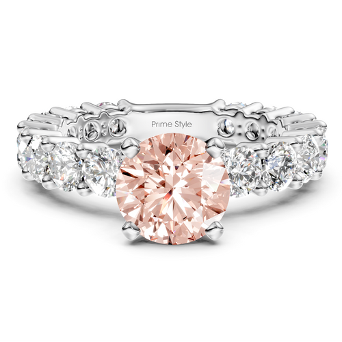 3.25-6.25 CT Round Cut Fancy Pink Diamonds - Engagement Ring