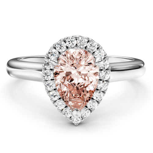1.20-4.20 CT Pear & Round Cut Fancy Pink Diamonds - Engagement Ring
