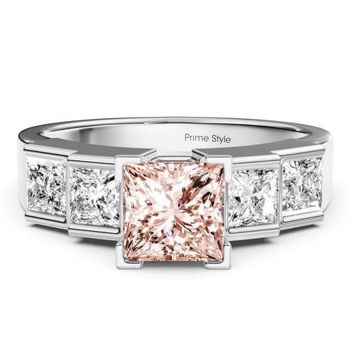 1.80-4.80 CT Princess Cut Fancy Pink Diamonds - Engagement Ring