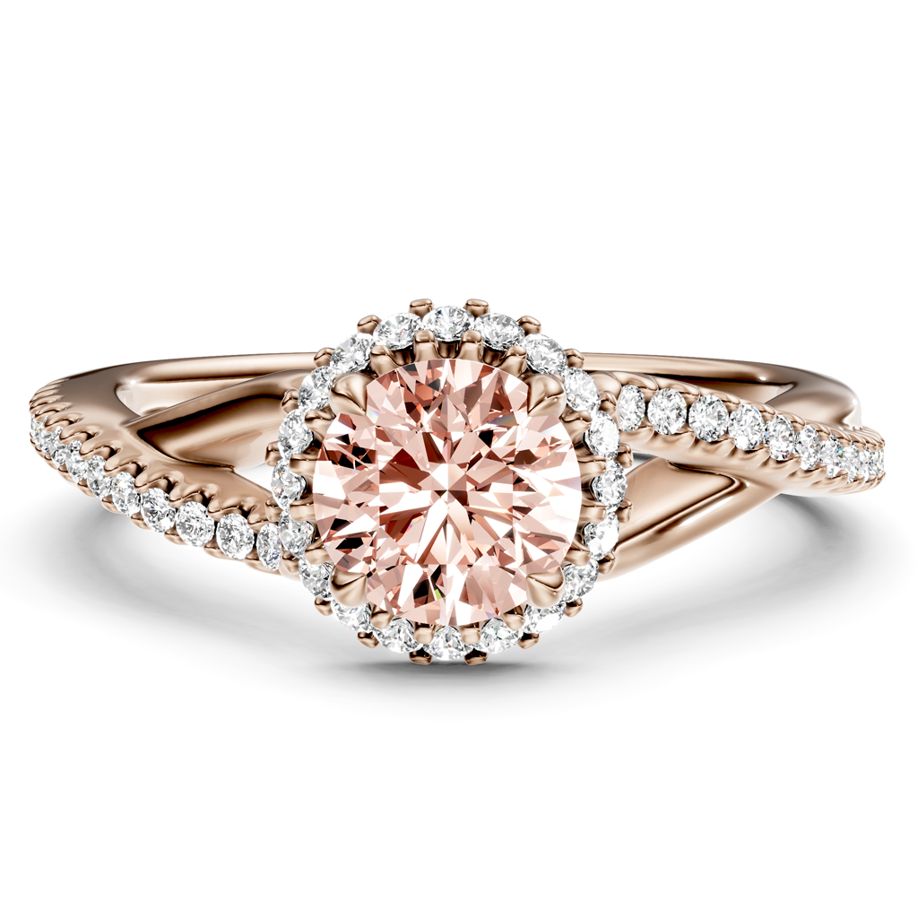 1.25-4.25 CT Round Cut Fancy Pink Diamonds - Engagement Ring