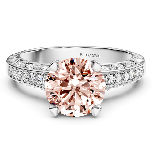 1.25-4.25 CT Round Cut Fancy Pink Diamonds - Engagement Ring