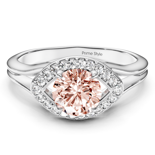 1.10-4.10 CT Round Cut Fancy Pink Diamonds - Engagement Ring