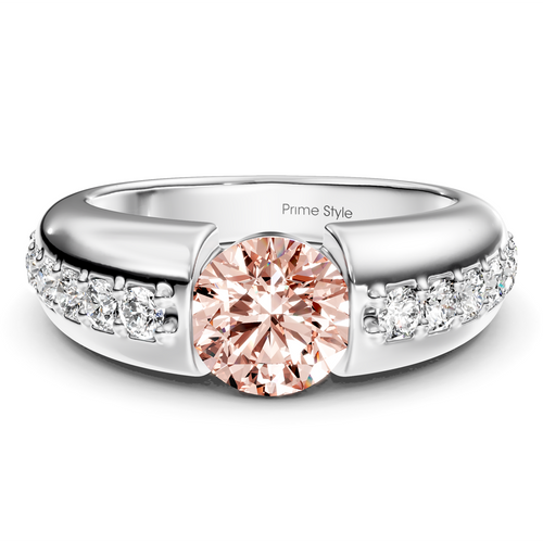 1.50-4.50 CT Round Cut Fancy Pink Diamonds - Engagement Ring