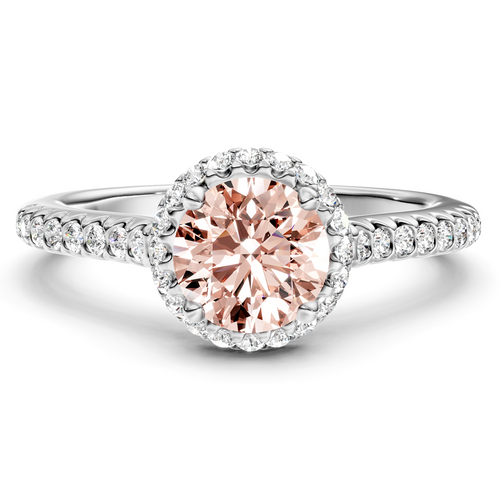 1.30-4.30 CT Round Cut Fancy Pink Diamonds - Engagement Ring