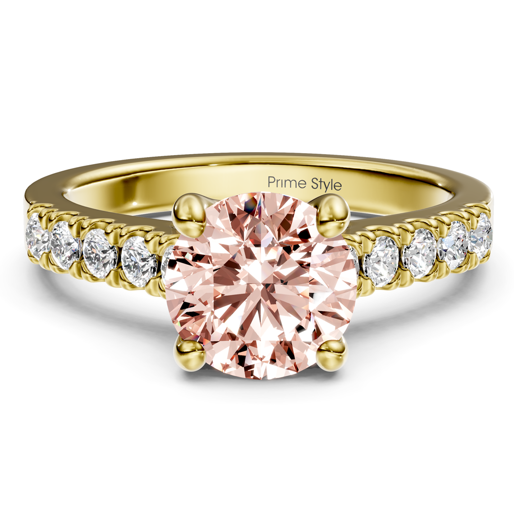 1.25-4.25 CT Round Cut Fancy Pink Diamonds - Engagement Ring