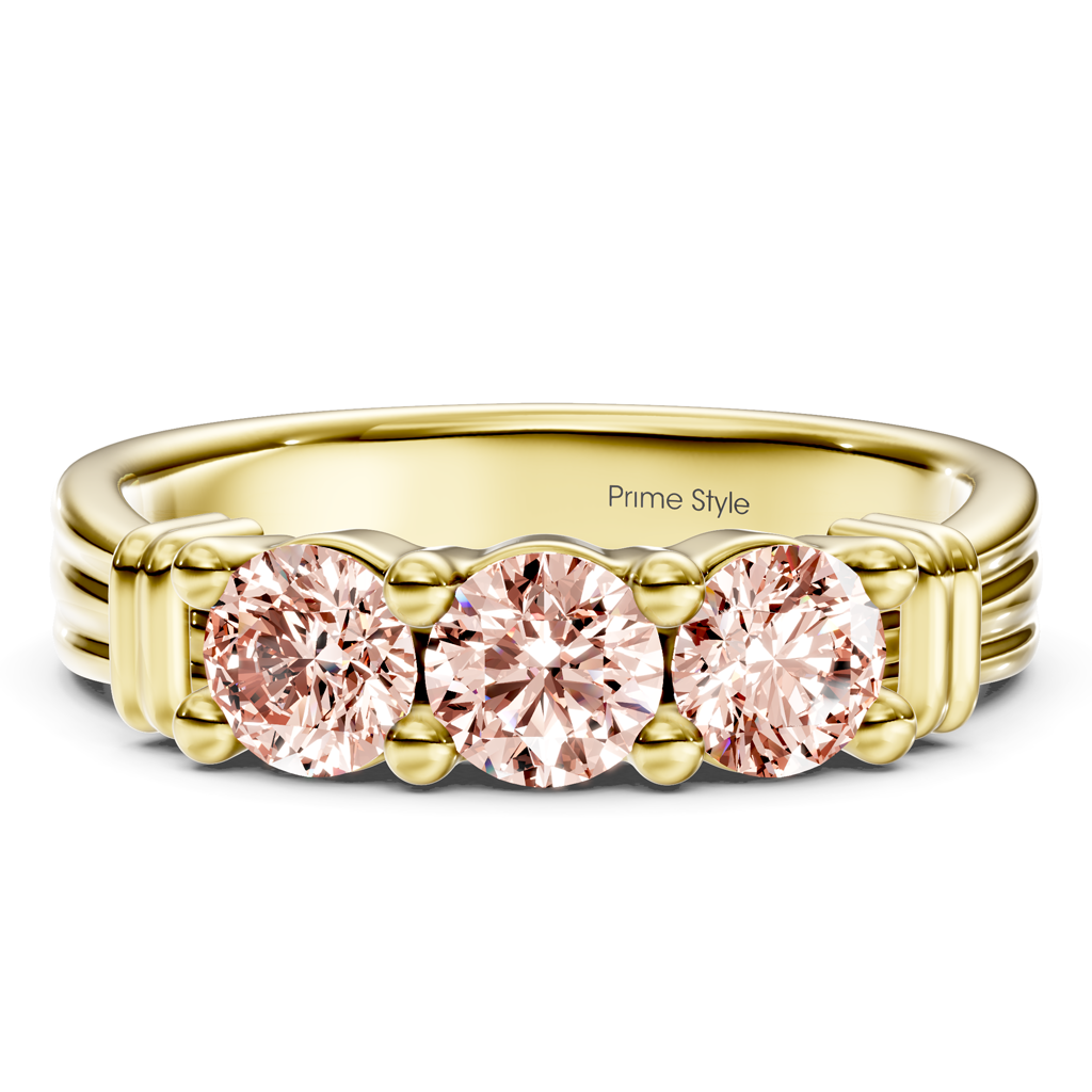 1.55-4.55 CT Round Cut Fancy Pink Diamonds - Engagement Ring