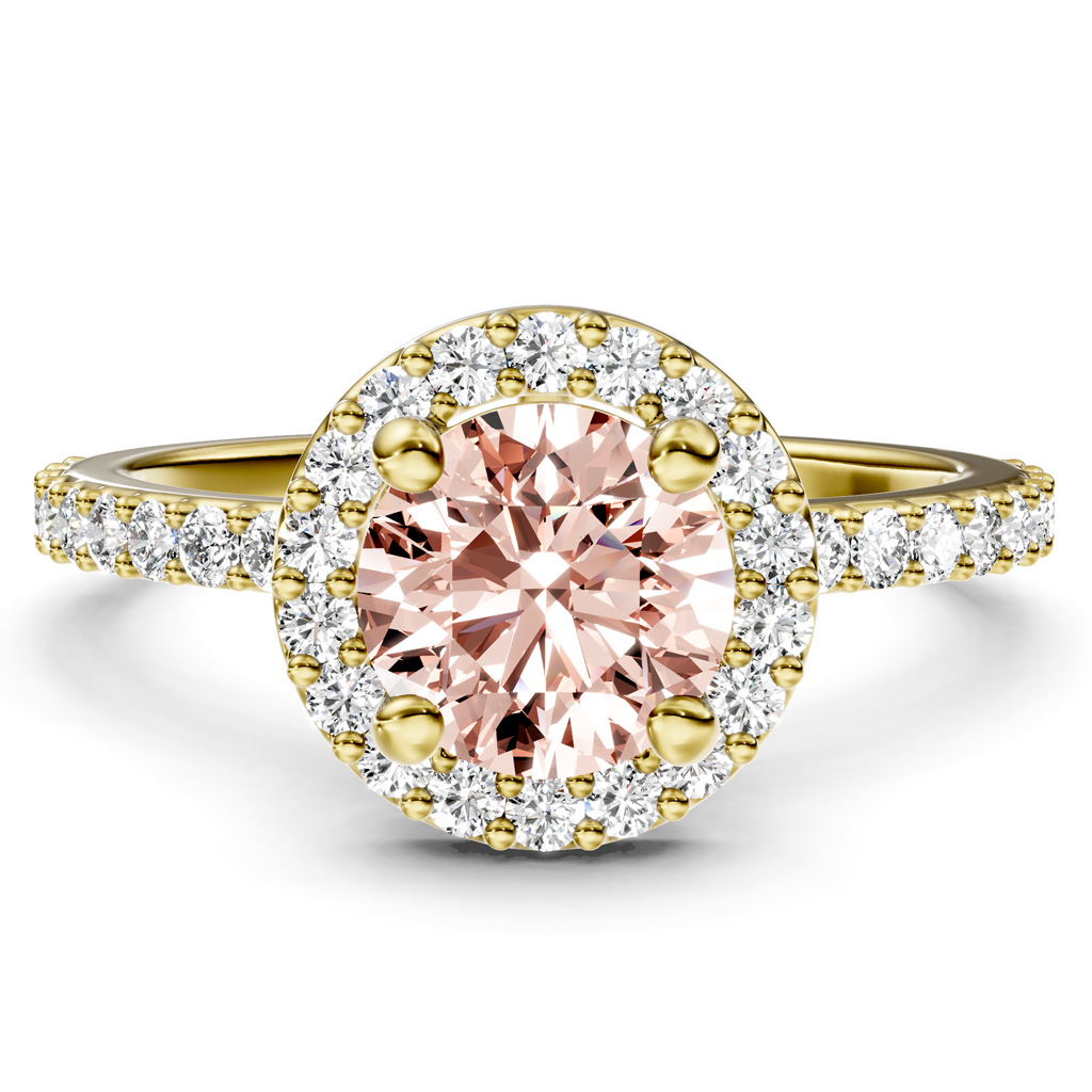 1.40-4.40 CT Round Cut Fancy Pink Diamonds - Engagement Ring