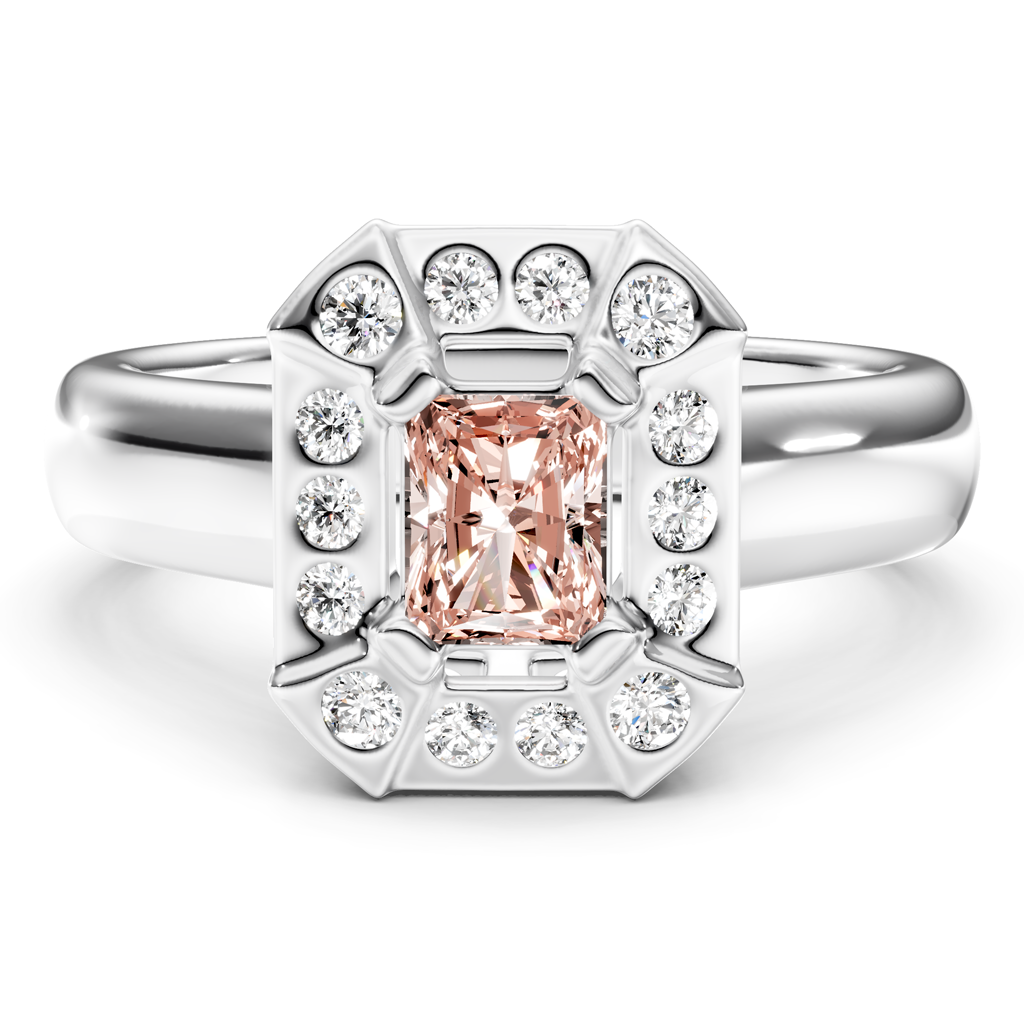 1.16-4.16 CT Radiant &amp; Round Cut Fancy Pink Diamonds - Engagement Ring