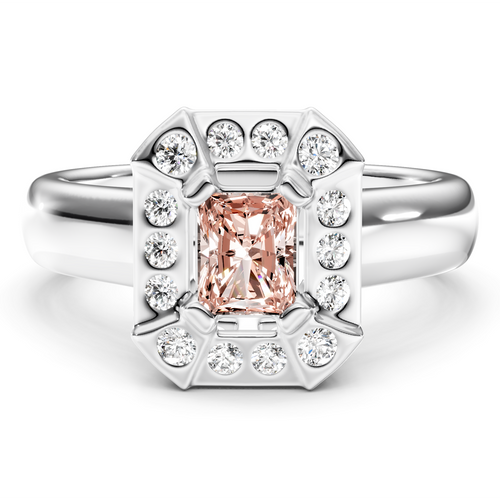 1.16-4.16 CT Radiant & Round Cut Fancy Pink Diamonds - Engagement Ring