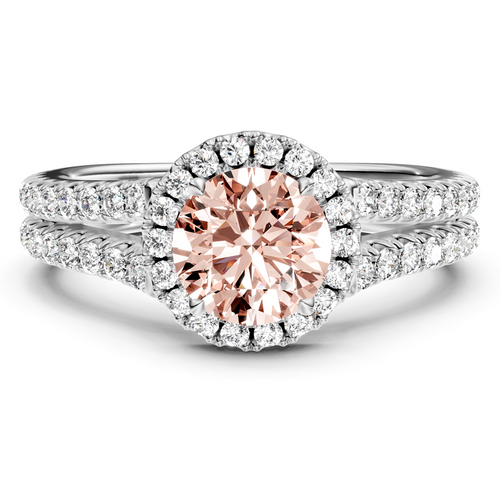 1.60-4.60 CT Round Cut Fancy Pink Diamonds - Engagement Ring