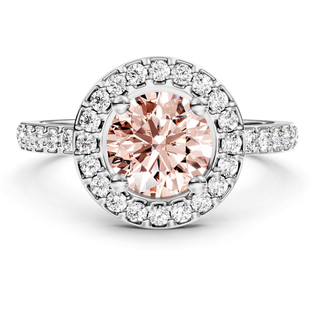 1.35-4.35 CT Round Cut Fancy Pink Diamonds - Engagement Ring