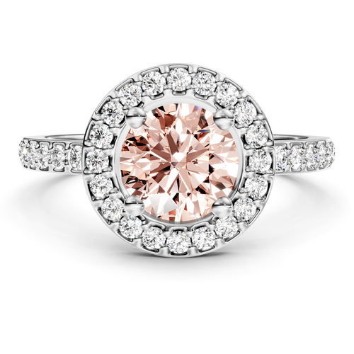 1.35-4.35 CT Round Cut Fancy Pink Diamonds - Engagement Ring