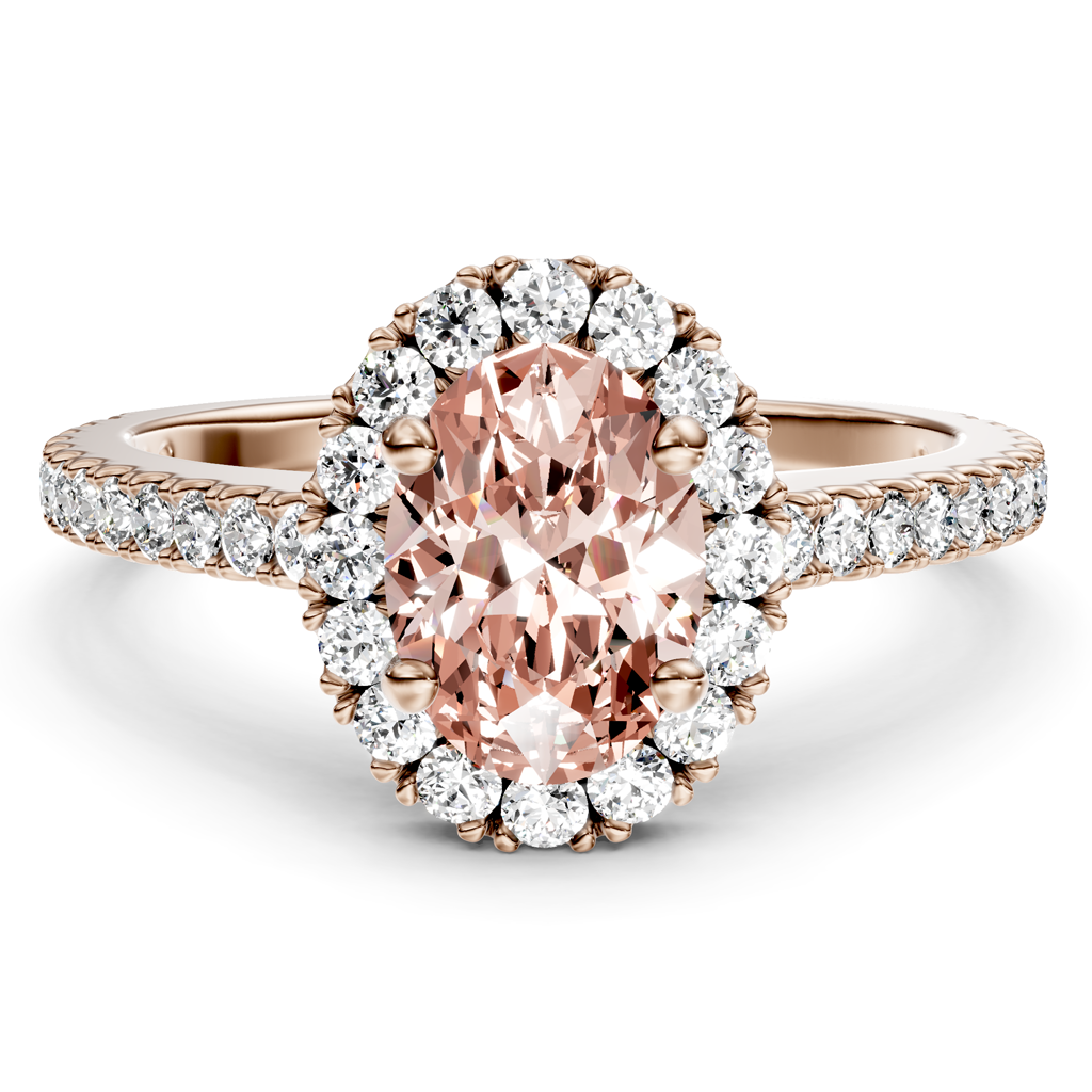 1.37-4.37 CT Oval &amp; Round Cut Fancy Pink Diamonds - Engagement Ring