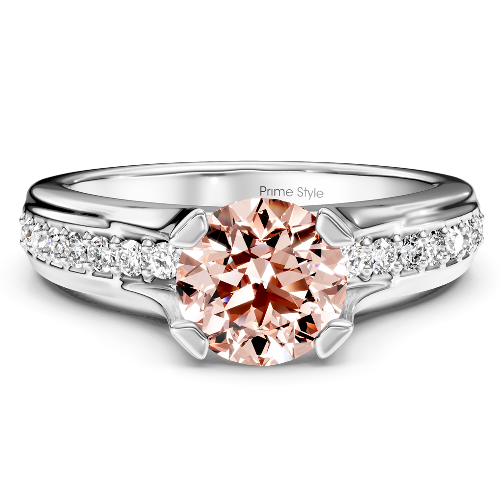 1.25-4.25 CT Round Cut Fancy Pink Diamonds - Engagement Ring