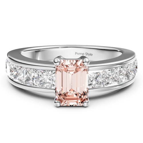 2.50-5.50 CT Emerald & Princess Cut Fancy Pink Diamonds - Engagement Ring