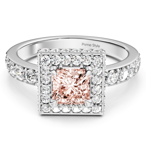 2.00-5.00 CT Princess & Round Cut Fancy Pink Diamonds - Engagement Ring