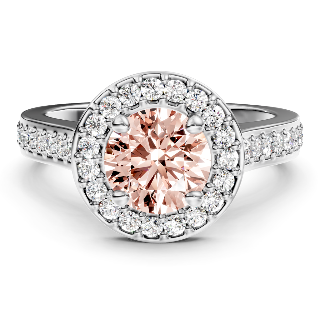 1.35-4.35 CT Round Cut Fancy Pink Diamonds - Engagement Ring