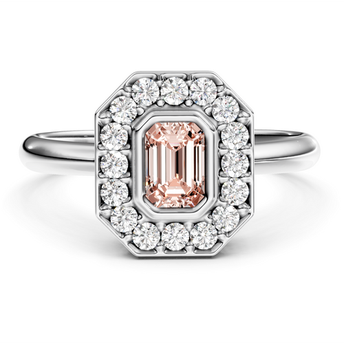 1.35-4.35 CT Emerald & Round Cut Fancy Pink Diamonds - Engagement Ring