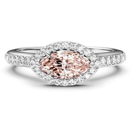 1.30-4.30 CT Marquise & Round Cut Fancy Pink Diamonds - Engagement Ring