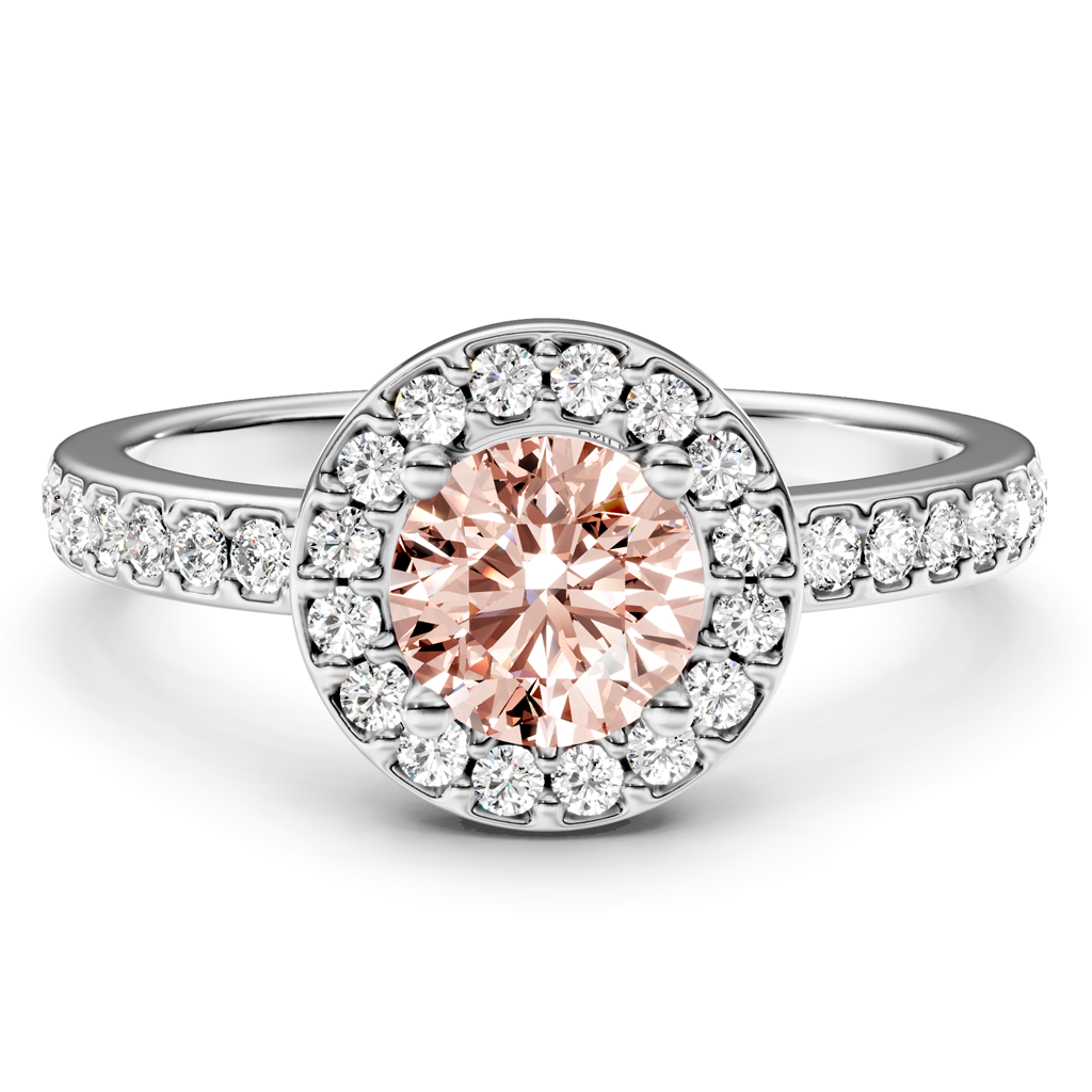 1.40-4.40 CT Round Cut Fancy Pink Diamonds - Engagement Ring