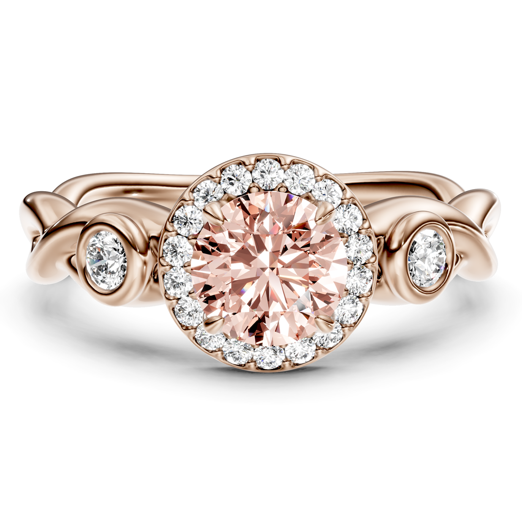 1.27-4.27 CT Round Cut Fancy Pink Diamonds - Engagement Ring