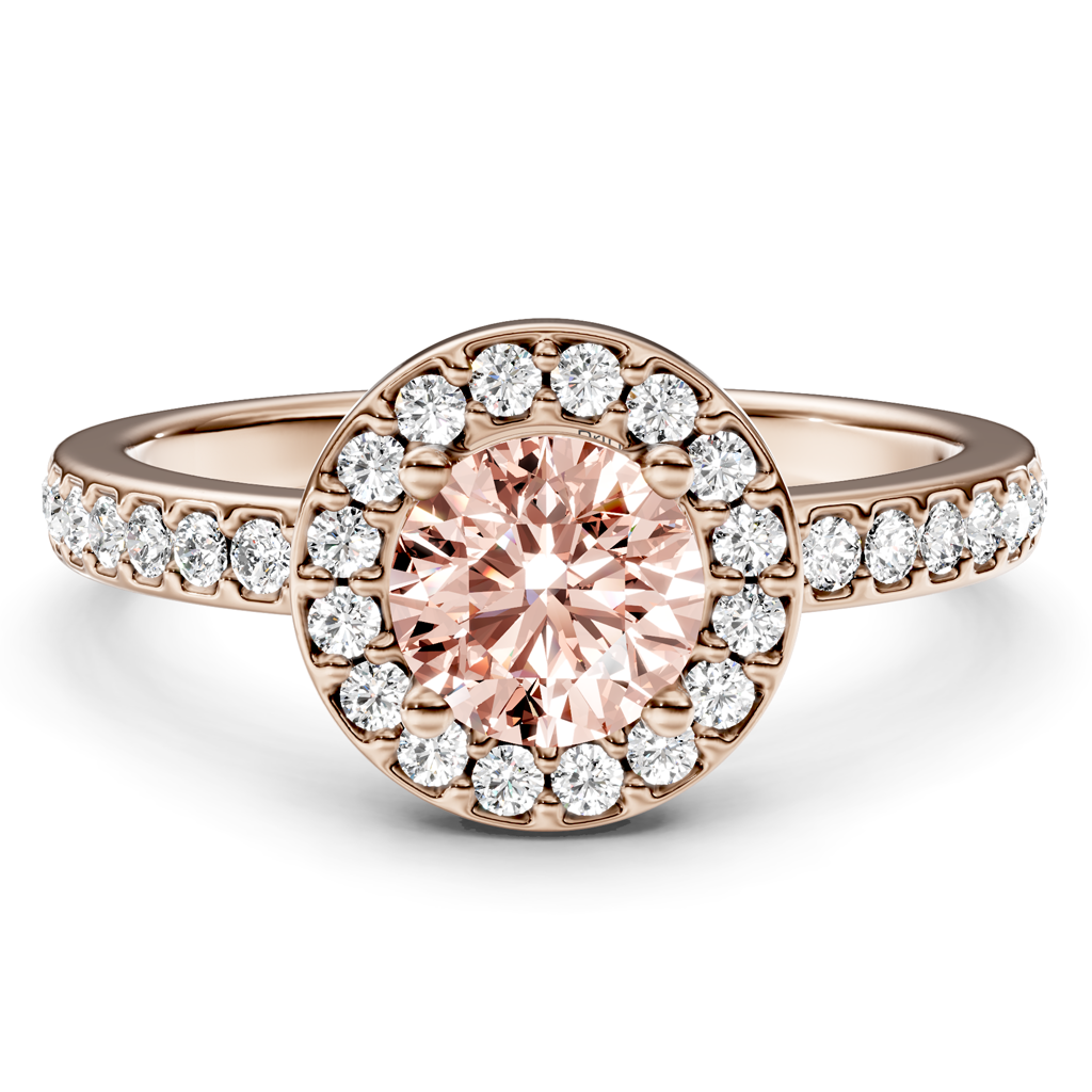 1.40-4.40 CT Round Cut Fancy Pink Diamonds - Engagement Ring