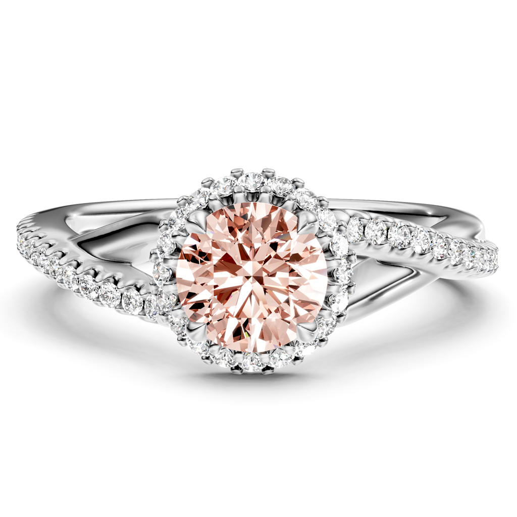 1.25-4.25 CT Round Cut Fancy Pink Diamonds - Engagement Ring