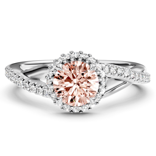 1.25-4.25 CT Round Cut Fancy Pink Diamonds - Engagement Ring