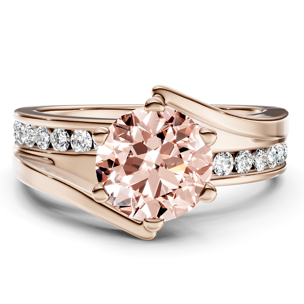 1.35-4.35 CT Round Cut Fancy Pink Diamonds - Engagement Ring