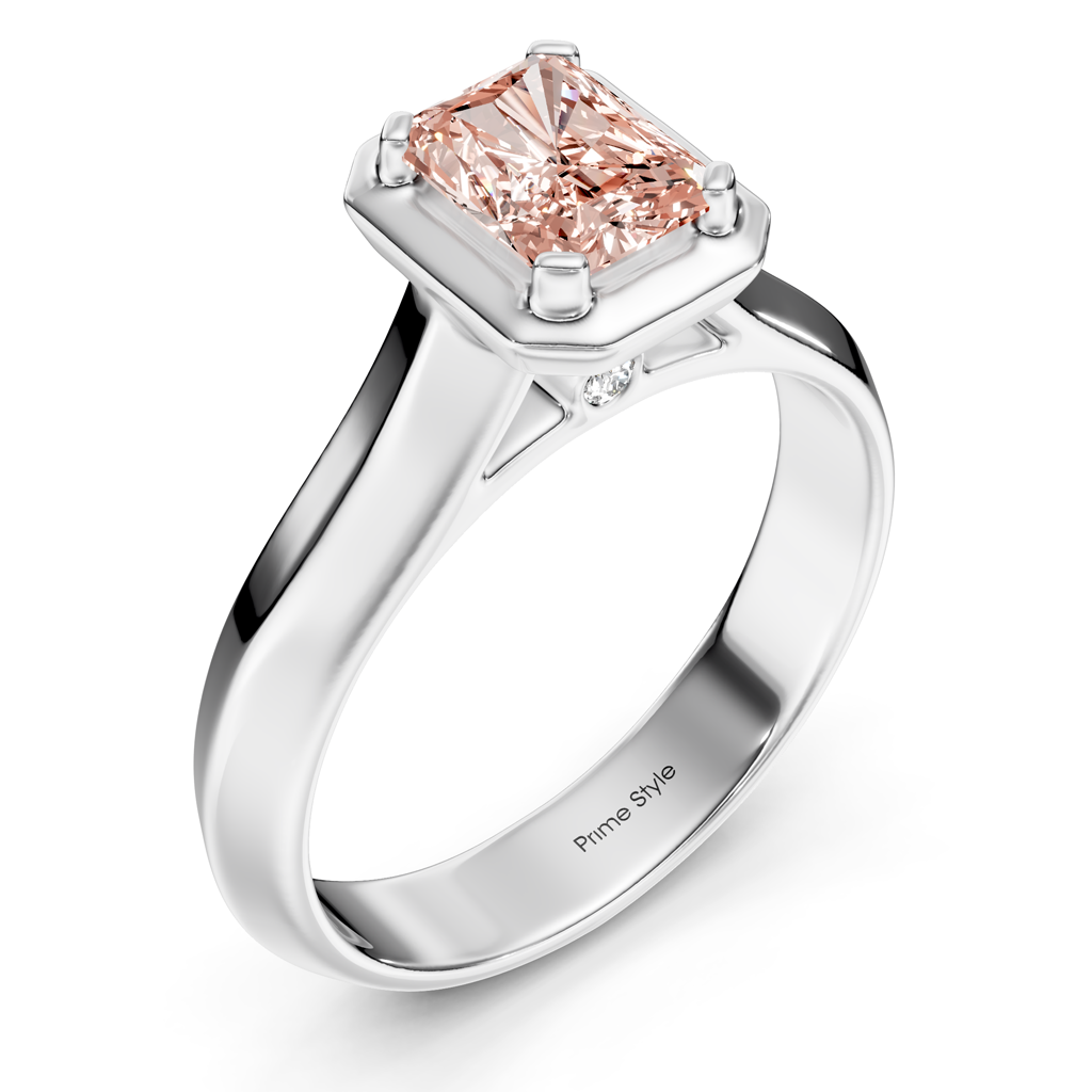 1.02-4.02 CT Radiant &amp; Round Cut Fancy Pink Diamonds - Engagement Ring